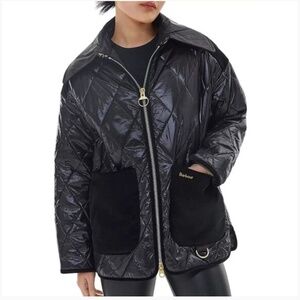 BARBOUR Premium Woodhall Quilted Jacket Black Sz US 12